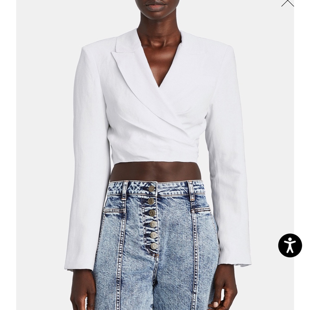 RONNY KOBO
Lilo Cropped Wrap Blazer Small